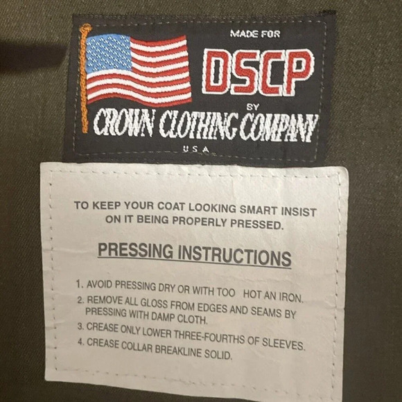 DSCP US Marine Corps Service Uniform‎ Size 39R Crown Clothing Company USA Green - Picture 6 of 11